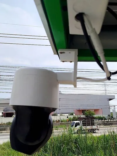 กล้อง PTZ ใต้ชายคาป้อม